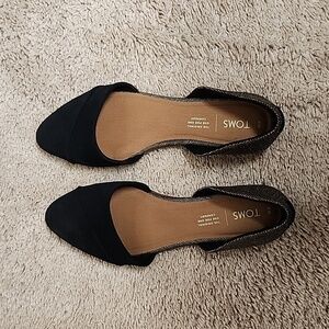 Toms Black Flats